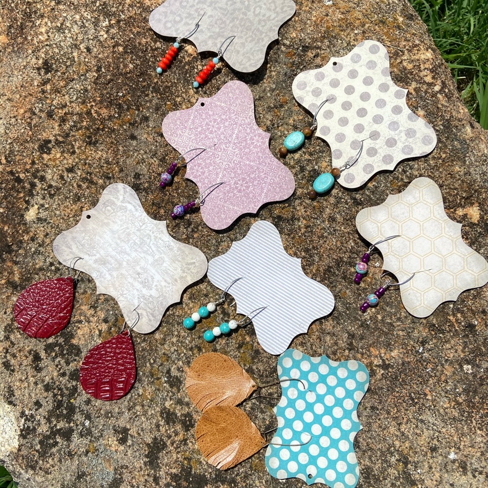 Beaded Earrings and Leather Earrings